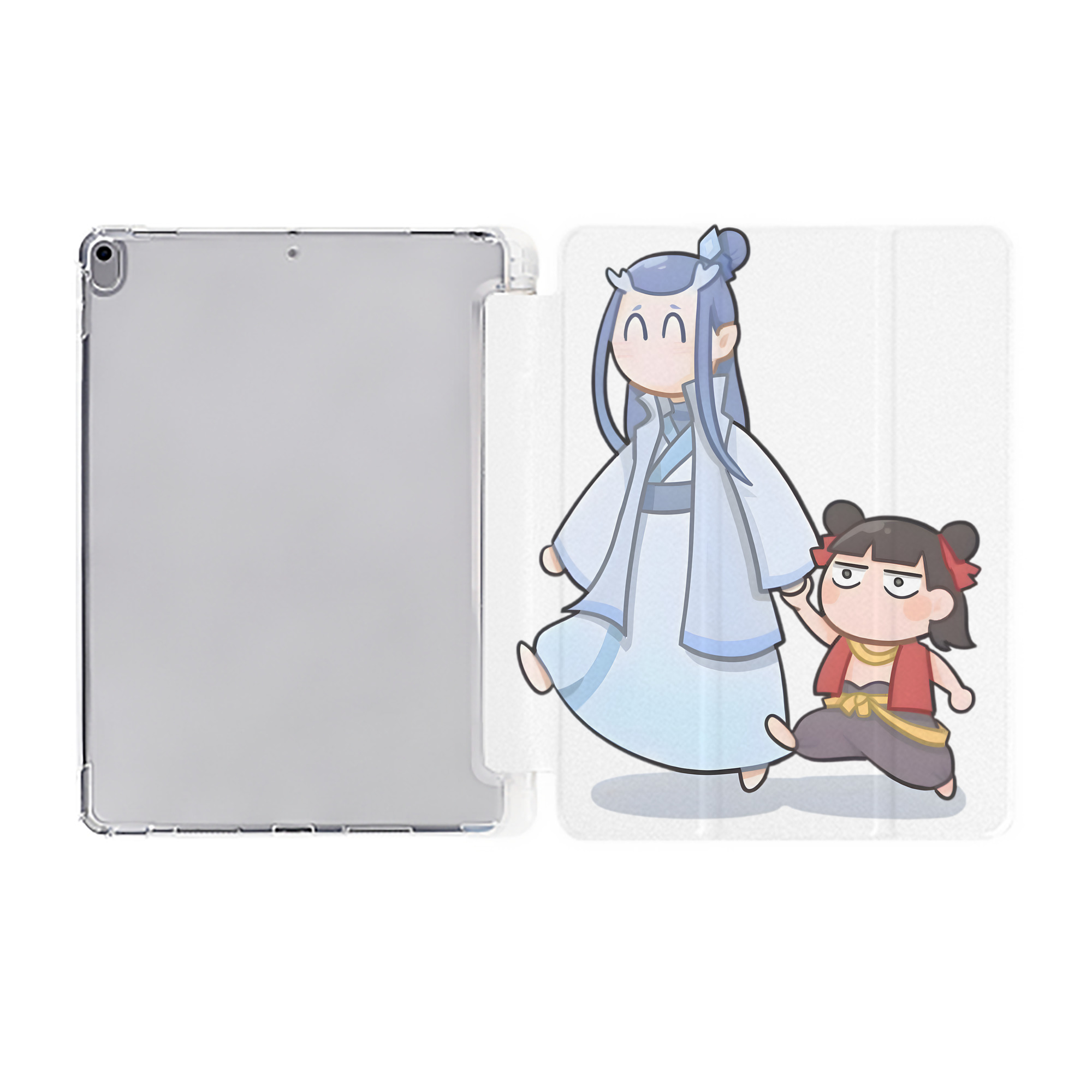 （画像用） Ne Zha 2 ナタ 魔童の大暴れ IPad ケース ペン収納付き 三つ折りスタンド PUレザー×シリコン 対応機種9.5/10.5/10.9インチ
